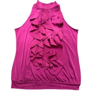 🔴 THE LIMITED MAGENTA RUFFLED TOP SIZE MEDIUM